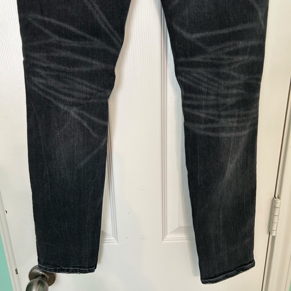 American Eagle Ne(x)t Level Flex Skinny Stretch Jeans 29 x 32 Black Distressed - Picture 8 of 11